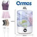 Portable Mini Washing Machine USB Rechargeable Cordless Washer For Underwear, Socks, Baby Clothes, 4L Capacity With Digital Control, Quiet & Effi