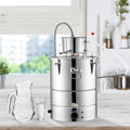 Alcohol Still, 15 Gal 50L Water Alcohol Distiller, Home Distillery Kit Include Stainless Steel Tube & Pump & One-way Exhaust Valve & Thermometer