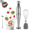 TENKER 1100W Immersion Hand Blender, Stainless Steel Stick Blender With 12-Speed & Turbo Mode, 5-in-1 Handheld Blender With 600ml Mixing Beaker W