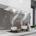 Insert Range Hood, 800CFM 3-Speed, 36 Inch Stainless Steel Built-in Kitchen Vent With Push Button Control LED Lights Baffle Filters, Ducted/Ductl