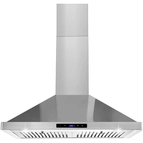 30/36 Inch Range Hood 700CFM Wall Mount Stainless Steel Touch Control 3-speed Stove Vent