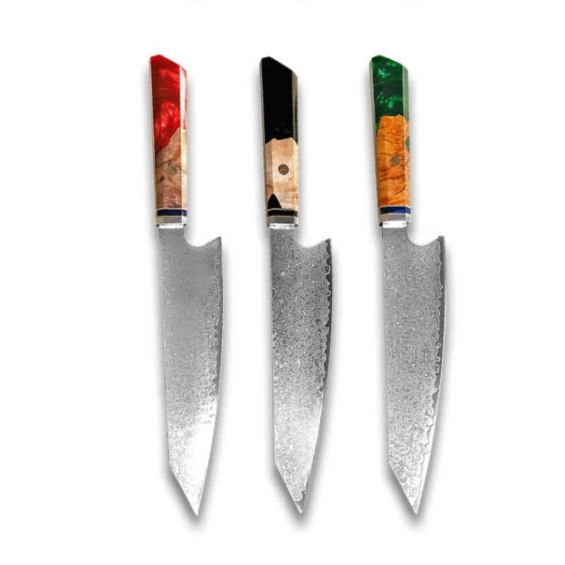 Chef's Knife For Japanese Cuisine In Damascus