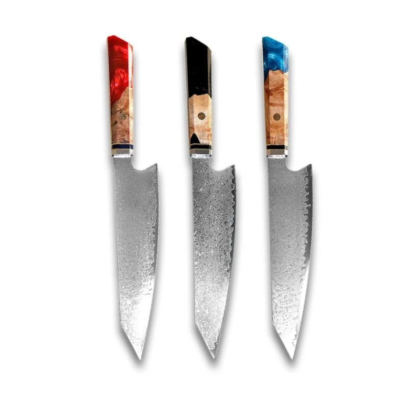 Chef's Knife For Japanese Cuisine In Damascus