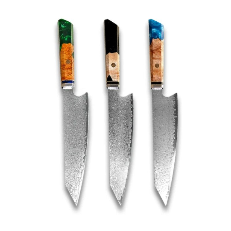 Chef's Knife For Japanese Cuisine In Damascus