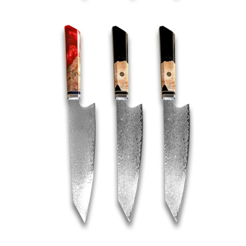 Chef's Knife For Japanese Cuisine In Damascus