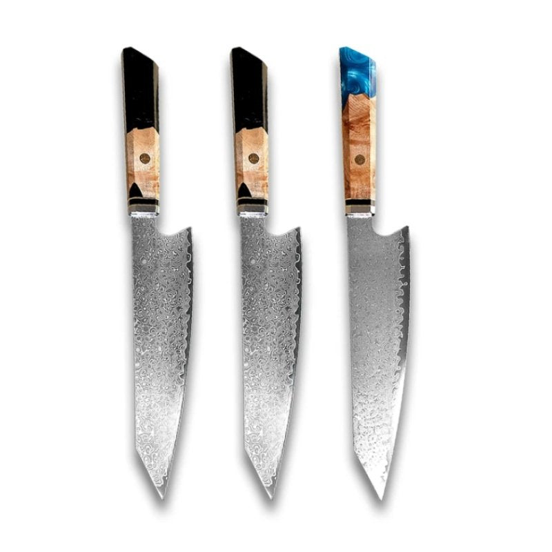Chef's Knife For Japanese Cuisine In Damascus