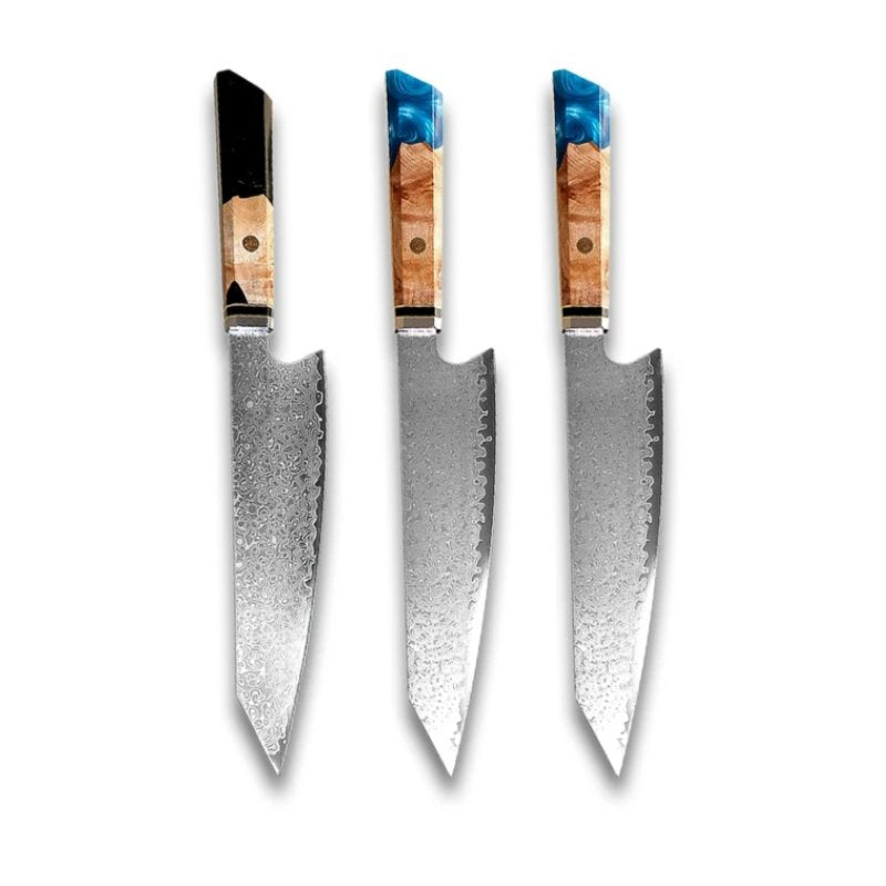 Chef's Knife For Japanese Cuisine In Damascus