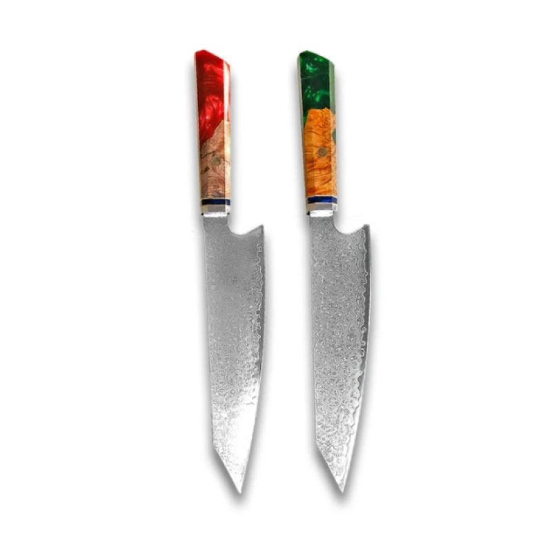 Chef's Knife For Japanese Cuisine In Damascus