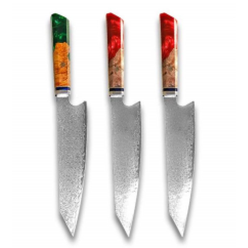 Chef's Knife For Japanese Cuisine In Damascus