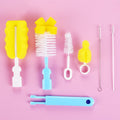 Kid Keeper Baby Bottle Brush Cleaner Set Nylon Sponge Cleaning Brush Blue