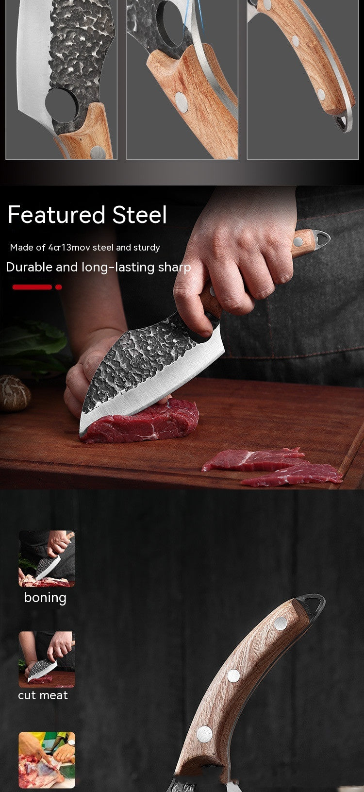 Forged High Carbon Steel Outdoor Bending Knife
