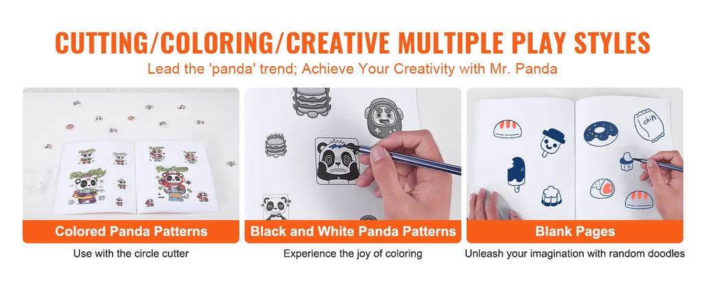 Button Maker Machine, 0.98 Inch 25mm Pin Maker With 500pcs Button Parts, Button Maker With Panda Magic Book, Ergonomic Arc Handle Punch Press Kit