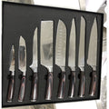 8 Damascus Pattern Stainless Steel Chef's Knives