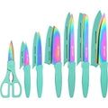 13 Piece Blue Non-Stick Stainless Steel Boxed Knives Set