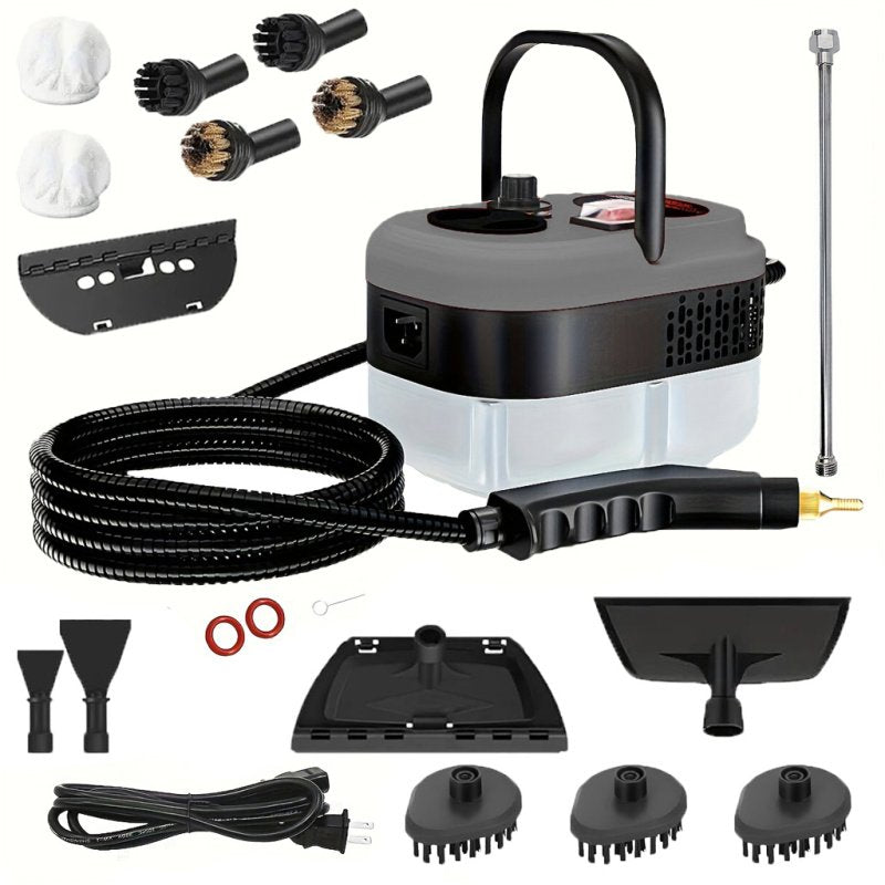 Handheld Steam Cleaner, Steamer For Cleaning, 2500W Pressurized Steam Cleaner With 1.2L Water Tank And 12 Attachments, Portable Steamer Cleaner F