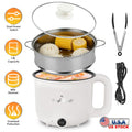 1Pc Electric Hot Pot With Steamer 1.8L Mini Portable Hot Pot With 300W 600W Dual Power For Egg Fried Rice Ramen Oatmeal Soup Overheat Protection