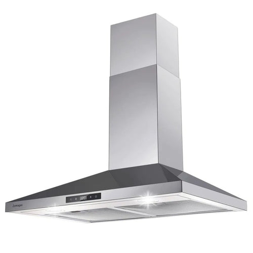 30 Inch Range Hood Wall Mounted 450 CFM Touch Panel Kitchen Stainless Steel Vented