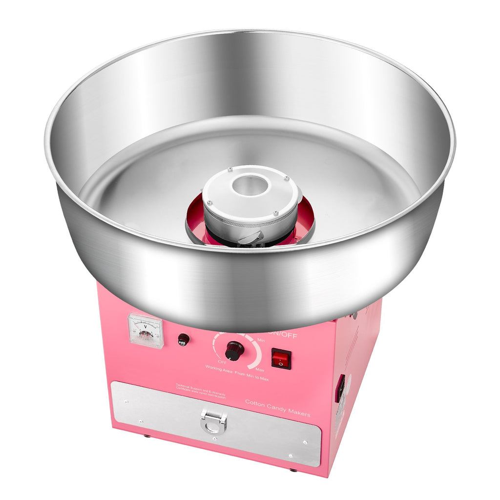 Commercial Cotton Candy Machine Sugar Floss Maker 1000W For Party Home Pink