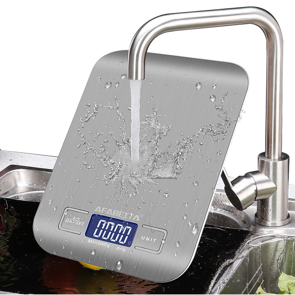 1pc 10KG/5KG Kitchen Scales Stainless Steel Weighing For Food Diet Postal Balance Measuring LCD Precision Electronic