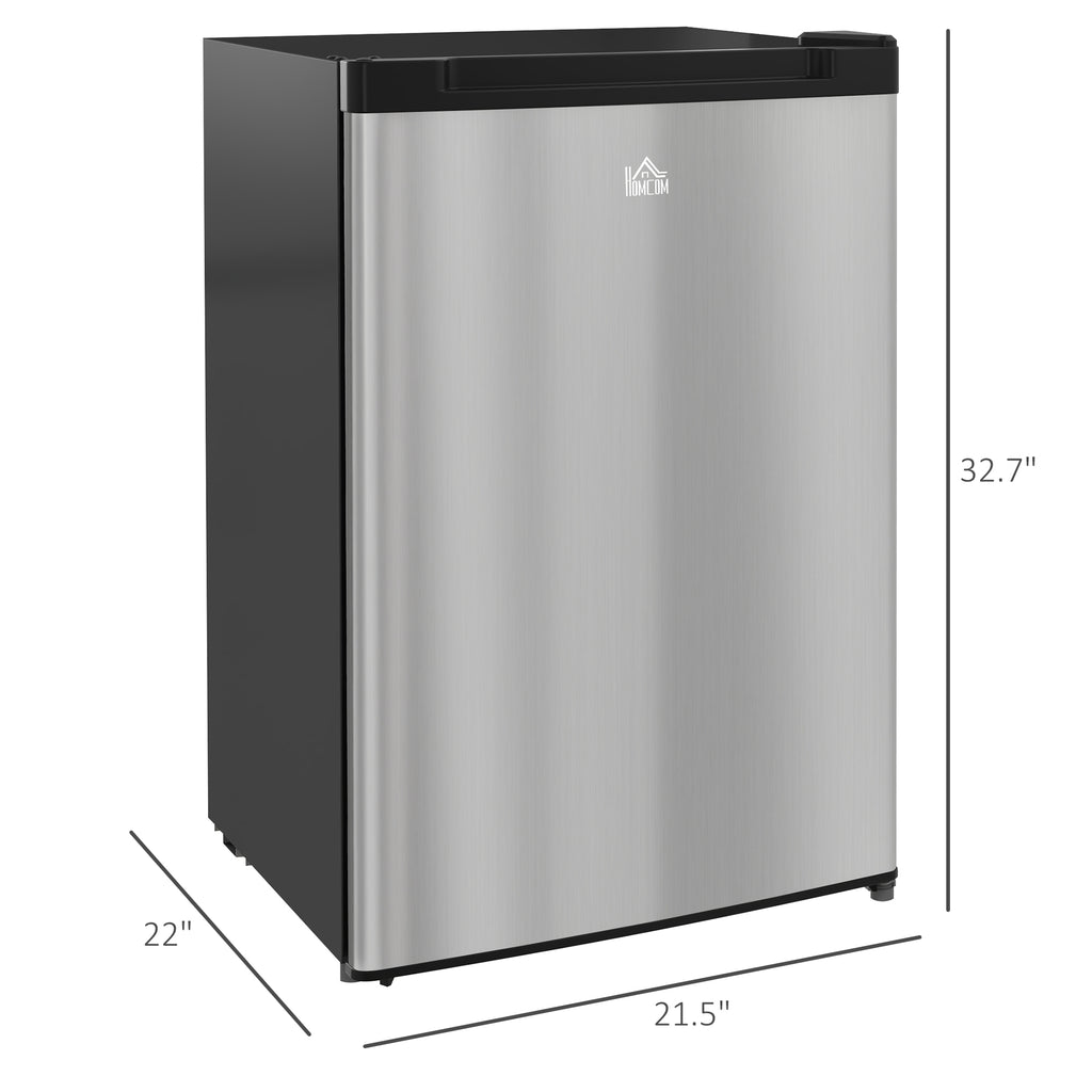 Upright Freezer, 3 Cu Ft Small Freezer with Reversible Single Door, Adjustable Thermostat for Home, Apartment, Silver