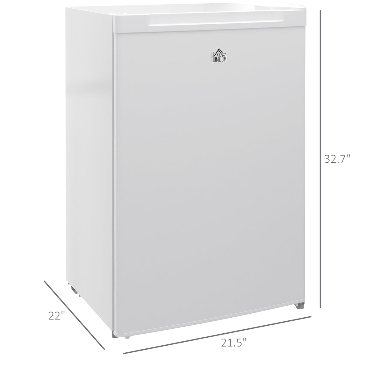 Upright Freezer, 3 Cu Ft Small Freezer with Reversible Single Door, Adjustable Thermostat for Home, Apartment, White