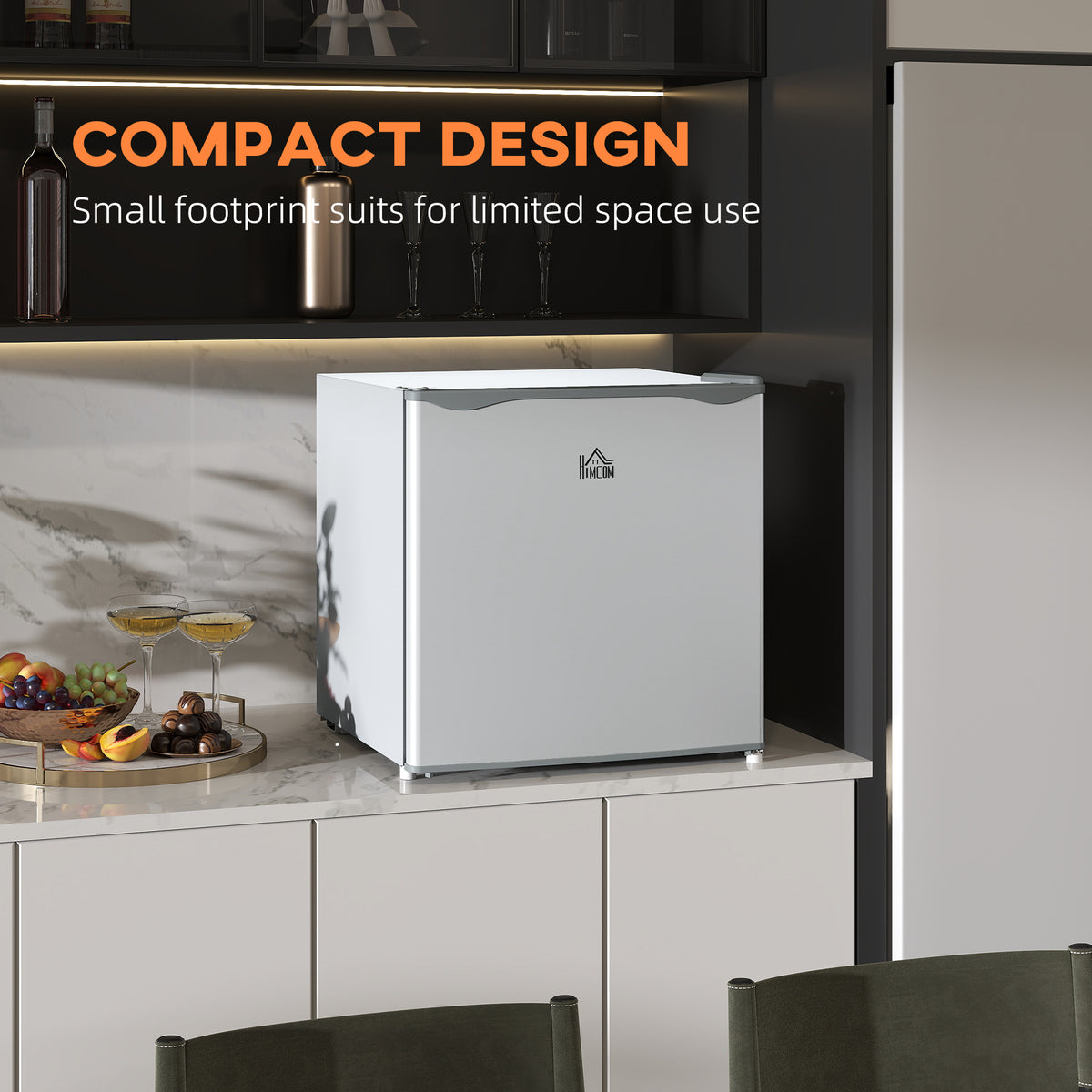 Mini Freezer Countertop, 1.1 Cu.Ft Compact Upright Freezer with Removable Shelves, Reversible Door for Home, Dorm, Apartment and Office, Gray
