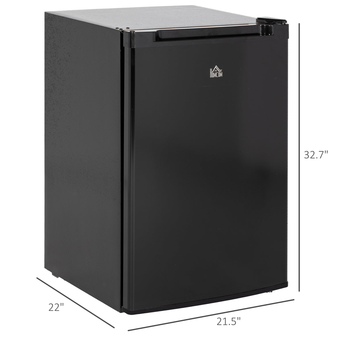 Upright Freezer, 3 Cu Ft Small Freezer with Reversible Single Door, Adjustable Thermostat for Home, Apartment, Black
