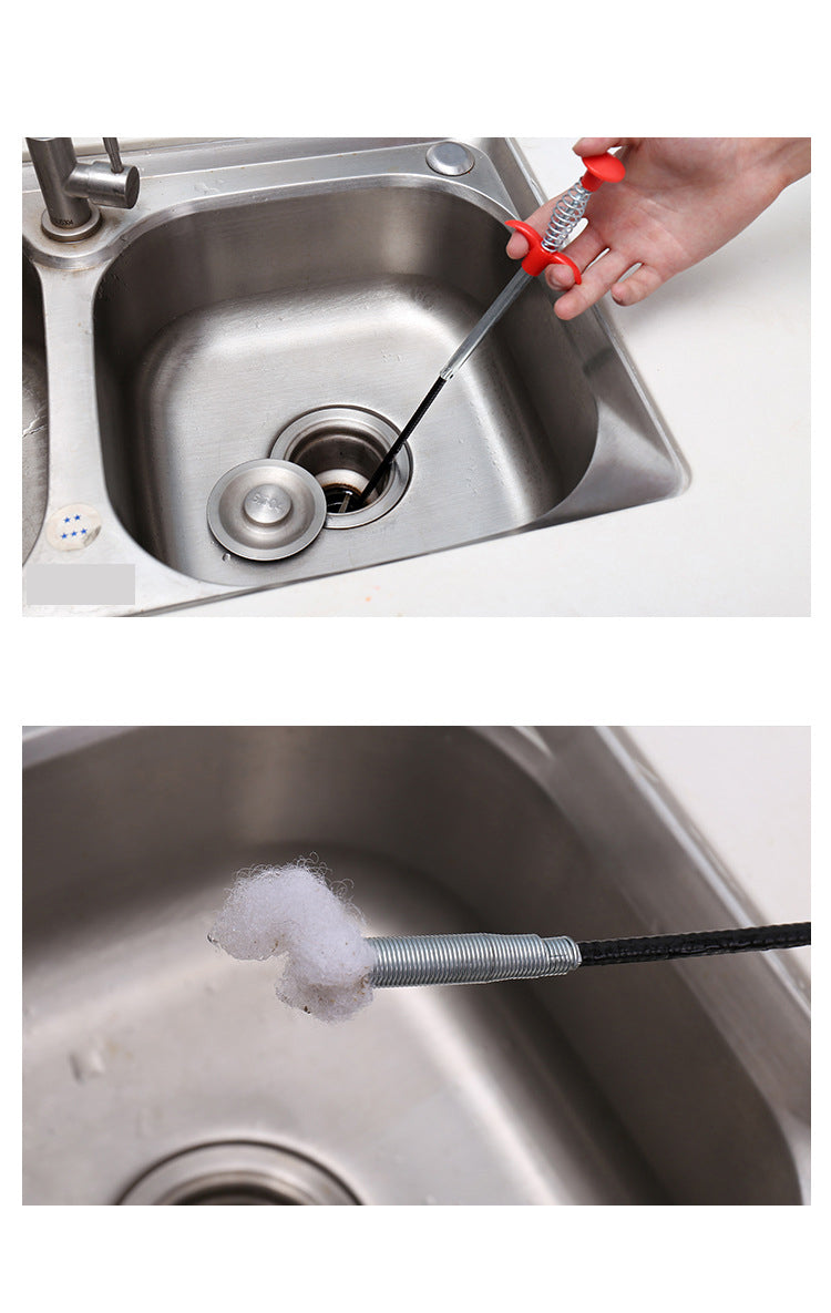 60CM Sewer Dredger Spring Pipe Dredging Tool Household Hair Cleaner Drain Clog Remover Cleaning Tools Household For Kitchen Sink Kitchen Gadgets