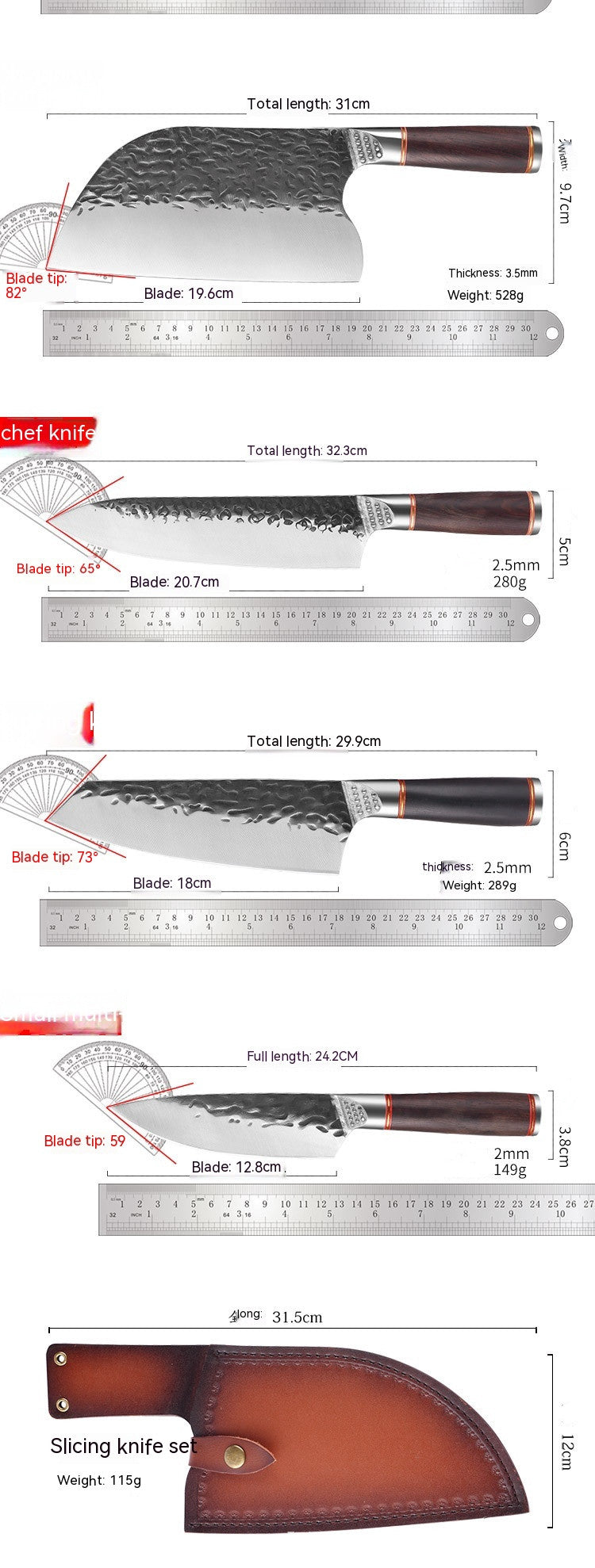 Forged Hammer Pattern Cutting Tool Stainless Steel