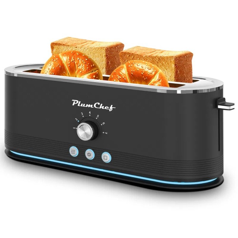 4-Slice Toaster, 7 Browning Settings, Defrost/Reheat Functions, Removable Crumb Tray, Full Body Stainless Steel Housing, Anti-Fingerprint, Anti-J