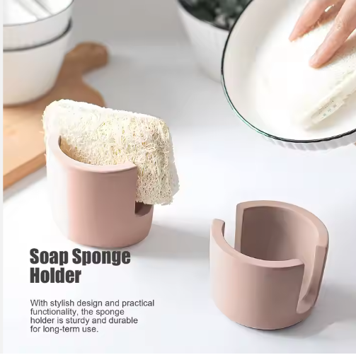 Diatom Mud Sponge Rack Kitchen & Bathroom Sink Caddy For Sponges Scrubbers