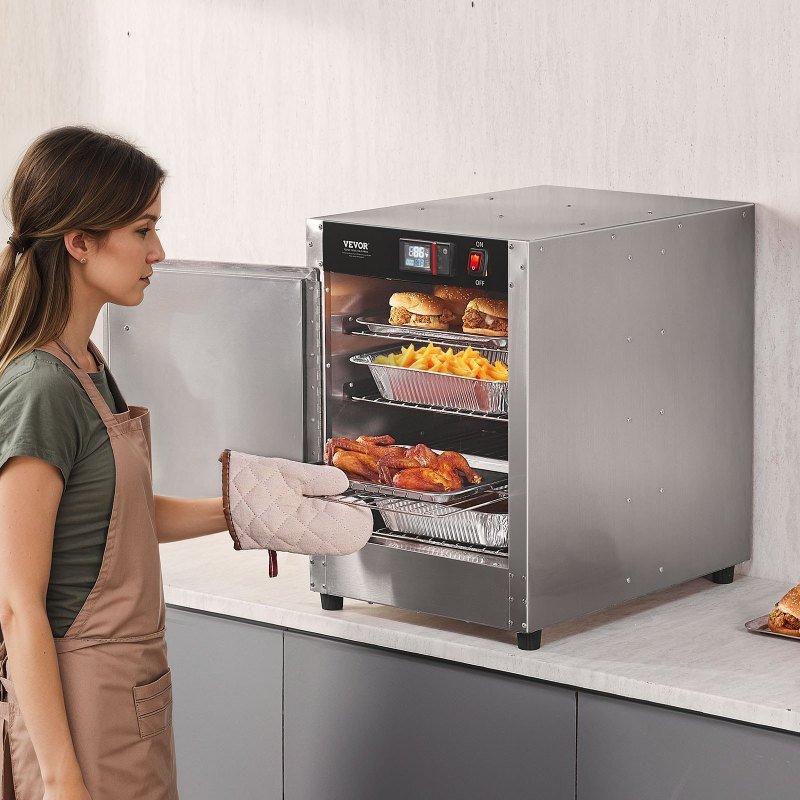 Hot Box Food Warmer 4-Tier Concession Warming Cabinet With Water Tray For Pizza