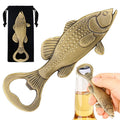 Creative Sea Bass Bottle Opener With Velvet Bag , Exclusive Gift For Fishing Enthusiasts, Bar Tool For Beer Enthusiasts, Ideal For Home And Bar U