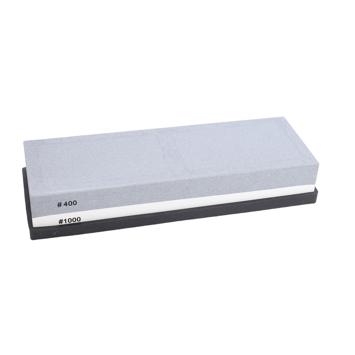 Sharpening Stone 400 1000 Grit Dual Sided Whetstone With Anti Slip Base White Corundum For Kitchen Grey And White