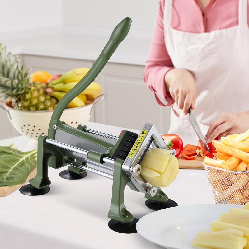 French Fry Cutter Stainless Steel Potato Vegetable Slicer Chopper 3 Blades