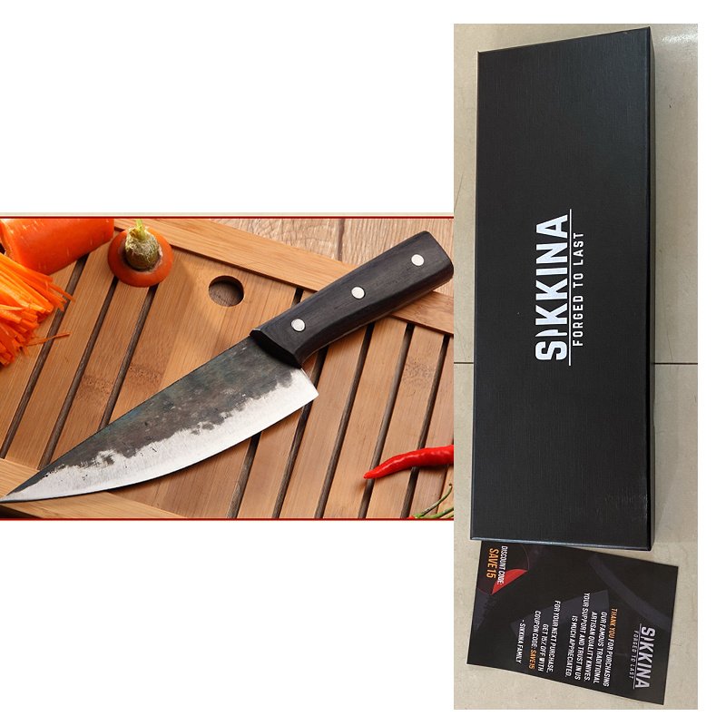 Hand Forged Kitchen Knife Meat Fish Fruit Vegetable Chef