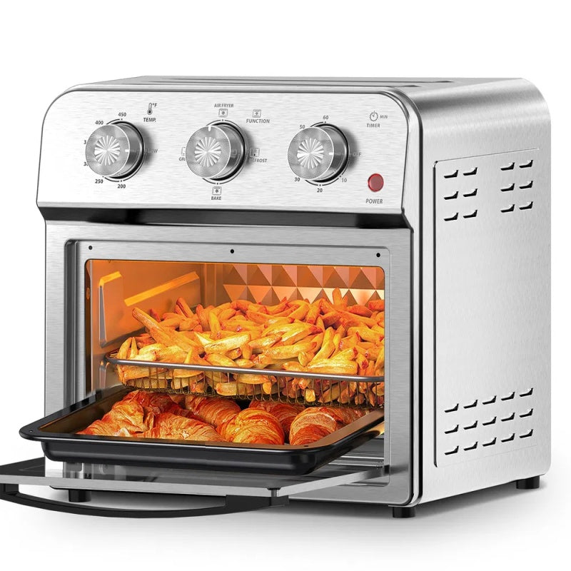 Family Size Air Fryer Toaster Oven Combo, 13QT, 360° Hot Air Circulation For Healthy Oil-Free Cooking, Multifunctional Convection Contertop Oven,
