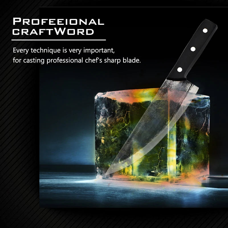 Hand Forged Kitchen Knife Meat Fish Fruit Vegetable Chef