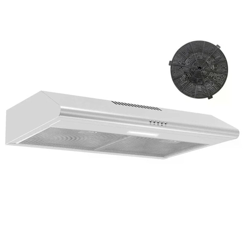 30 In Under Cabinet Range Hood 250 CFM Stainless Steel Kitchen Stove Vent Hood