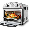Stainless Steel 12-Liter Air Fryer, Dual Knob Control, 450°F Temperature Range, 60-Min Timer, Presets For French Fries, Pizza, Chicken, Fish, And