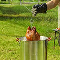 Turkey Deep Fryer, 30-qt Turkey Fryer Boiler Steamer Cooker Set, Outdoor Aluminum Seafood Frying Pot, 54,000 BTU Burner Propane Gas Boiler, Inclu