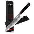 Kegani Japanese Kiritsuke Chef Knife, 8.5 Inch Japanese 67 Layers VG-10 Damascus Knife, Japanese Rosewood FullTang Handle Natural Texture Japanes