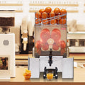 Commercial Orange Juicer Machine, 120W Automatic Juice Extractor With Water Tap, Stainless Steel Orange Squeezer 20 Oranges/Minute, With Pull-Out