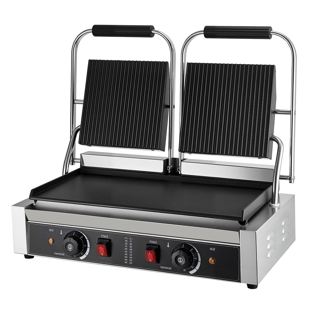 Commercial Panini Press Grill Electric Sandwich Maker Griddle Plate 19x9in