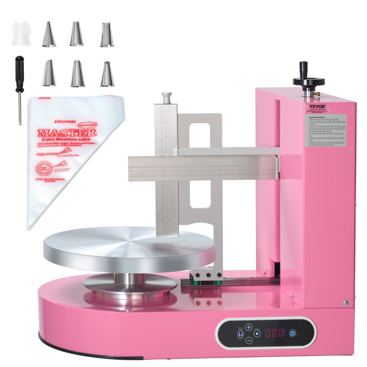 Cake Decorating Machine Cake Frosting Spreading For 6' To 14' Cake Pink