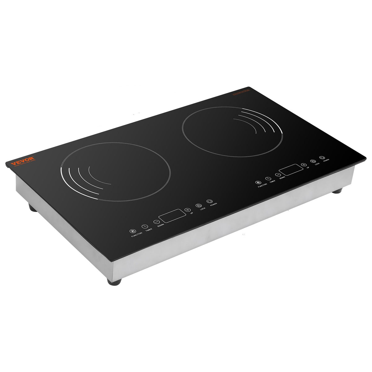 1800W 2 Burner Induction Cooktop Electric Countertop Burner Touch Control