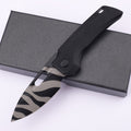 Handle Folding Utility Knife, Tiger Stripe PocketKnife, Boxed Folding Pocket Knife For Everyday Carry, UtilityKnife With Pocket Clip
