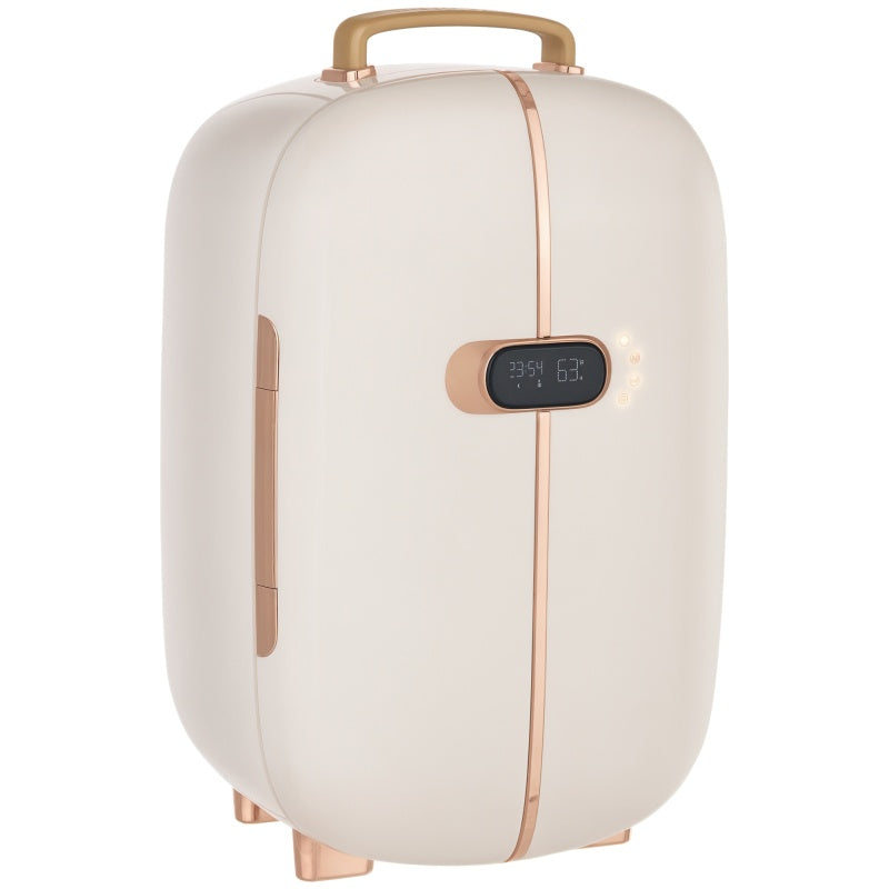 Portable Skincare Fridge with LED Display, 12L Mini Fridge for Beauty, Makeup and Cosmetics, Small Refrigerator Cooler for Bedroom, Home Office,