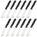 12-piece Kitchen Knife And Accessory Set With High-carbon Stainless Steel Blades, Including Meat And Steak Knives, With ABS Handles