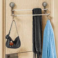 Brand-new Suction Cup Double-bar Towel Rack, Bathroom Hanging Towel Rack, Non-perforated Storage Rack, Towel Hanging Bar, Metal Hanging Rods Are